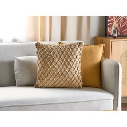 Poduszka dekoracyjna COLLOMIA Boucle 45 x 45 cm Beżowy Wzór geometryczny Poduszka dekoracyjna COLLOMIA Boucle 45 x 45 cm Beżowy Wzór geometryczny