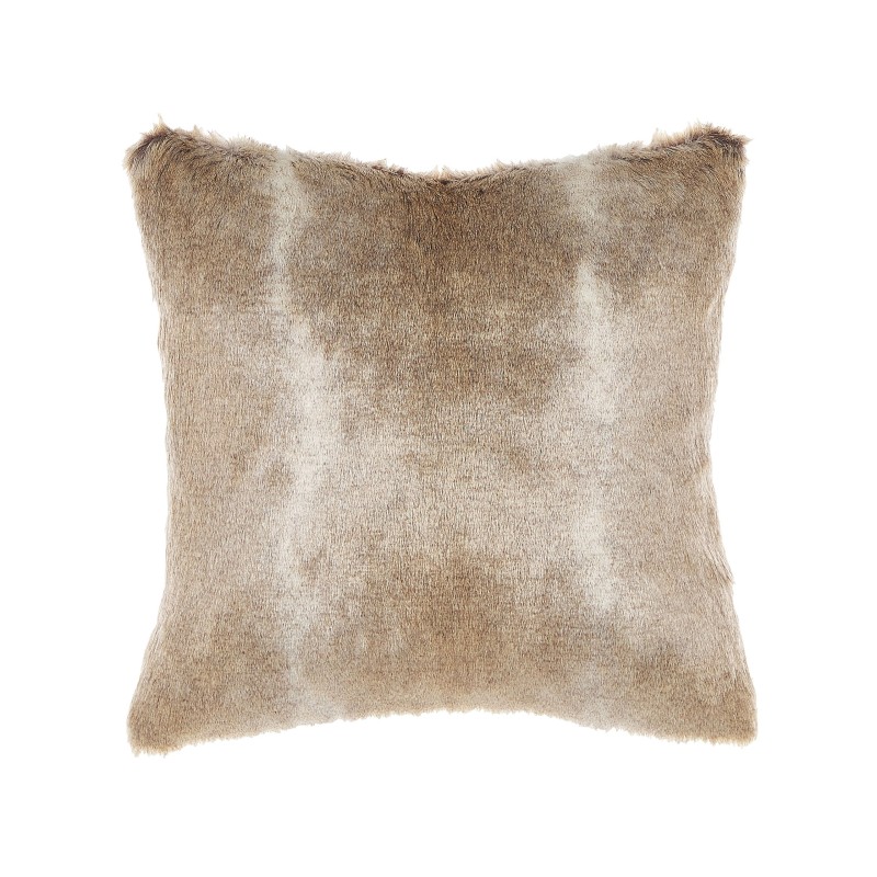 Zestaw 2 poduszek dekoracyjnych HORDEUM Sztuczne futro 45 x 45 cm Jasnobrązowy Jednolity Zestaw 2 poduszek dekoracyjnych HORDEUM Sztuczne futro 45 x 45 cm Jasnobrązowy Jednolity