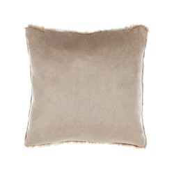 Zestaw 2 poduszek dekoracyjnych HORDEUM Sztuczne futro 45 x 45 cm Jasnobrązowy Jednolity Zestaw 2 poduszek dekoracyjnych HORDEUM Sztuczne futro 45 x 45 cm Jasnobrązowy Jednolity
