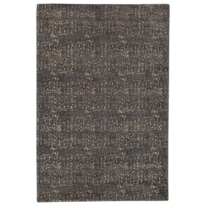 Dywan z wiskozy 160 x 230 cm szaro-złoty ESEL Dywan z wiskozy 160 x 230 cm szaro-złoty ESEL