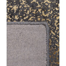 Dywan z wiskozy 160 x 230 cm szaro-złoty ESEL Dywan z wiskozy 160 x 230 cm szaro-złoty ESEL