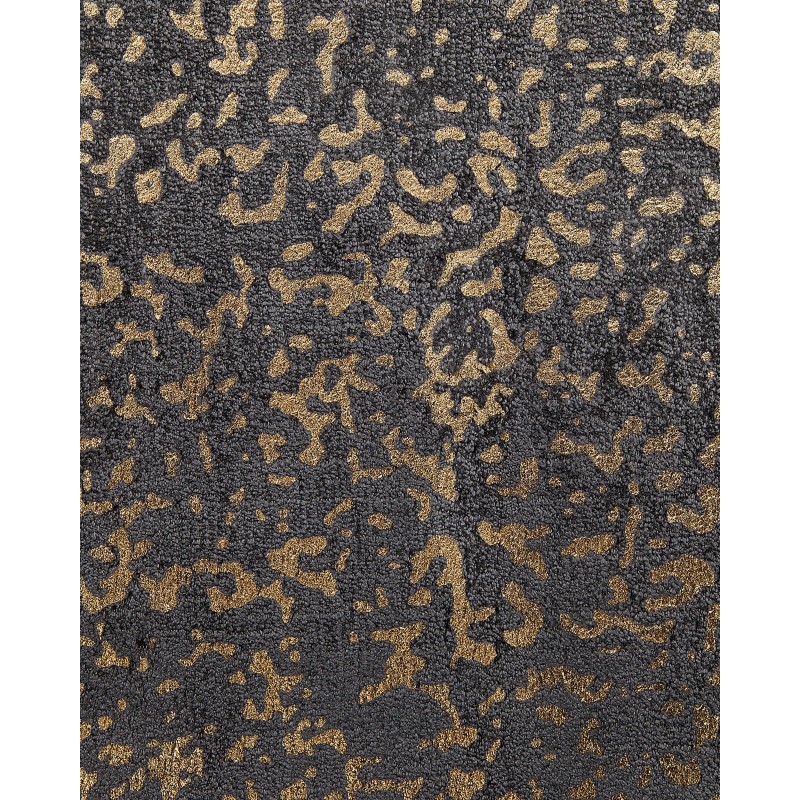 Dywan z wiskozy 160 x 230 cm szaro-złoty ESEL Dywan z wiskozy 160 x 230 cm szaro-złoty ESEL