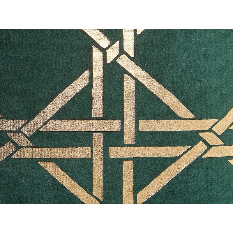 Zestaw 2 poduszek dekoracyjnych CASSIA 45 x 45 cm Ciemnozielony Wzór geometryczny Zestaw 2 poduszek dekoracyjnych CASSIA 45 x 45 cm Ciemnozielony Wzór geometryczny