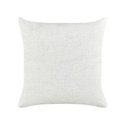 Zestaw 2 poduszek dekoracyjnych MILAS Len 50 x 50 cm Biały W paski Zestaw 2 poduszek dekoracyjnych MILAS Len 50 x 50 cm Biały W paski