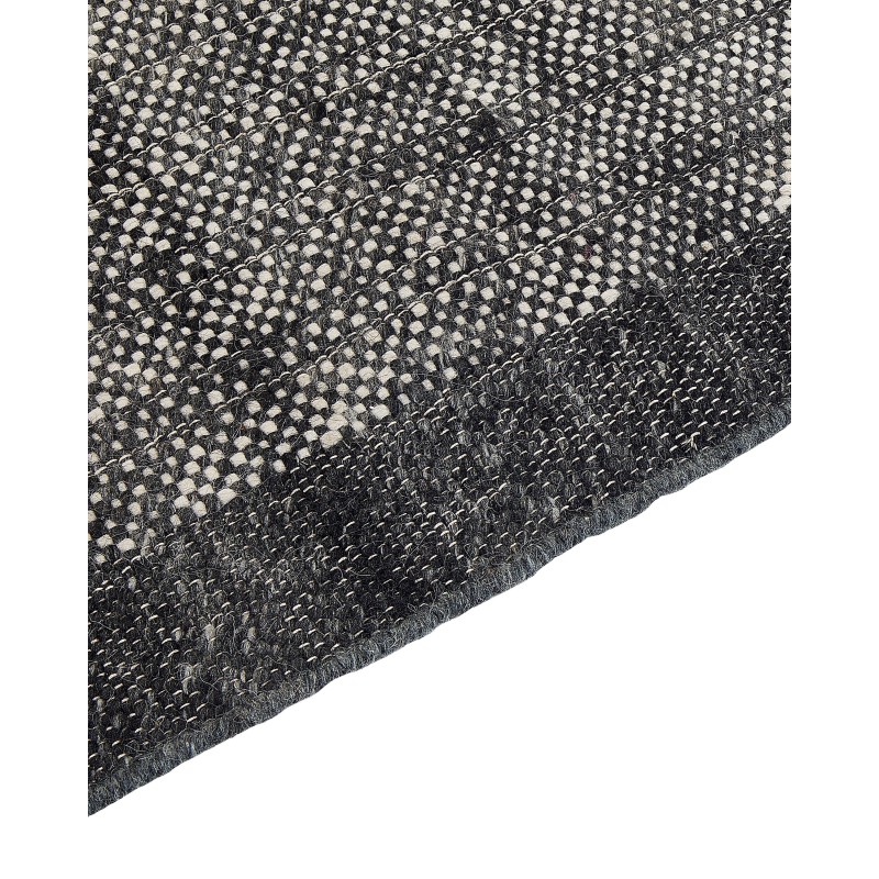 Dywan wełniany 160 x 230 cm czarny ze złamaną bielą ATLANTI Dywan wełniany 160 x 230 cm czarny ze złamaną bielą ATLANTI