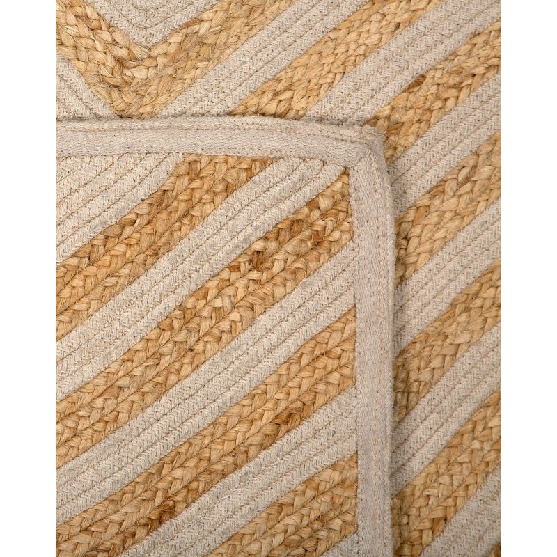 Dywan bawełniany 80 x 150 cm beżowy PIRLI Dywan bawełniany 80 x 150 cm beżowy PIRLI