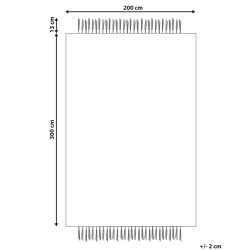 Dywan z juty 200 x 300 cm beżowy KARKIN Dywan z juty 200 x 300 cm beżowy KARKIN