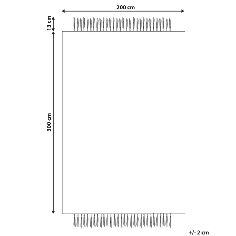 Dywan z juty 200 x 300 cm beżowy KARKIN Dywan z juty 200 x 300 cm beżowy KARKIN