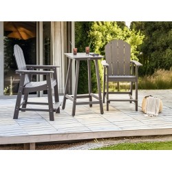 Stolik ogrodowy barowy ADIRONDACK 60 cm 59 cm Materiał syntetyczny Ciemnoszary Stolik ogrodowy barowy ADIRONDACK 60 cm 59 cm Materiał syntetyczny Ciemnoszary