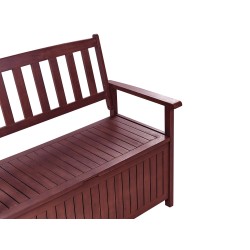 Ławka ogrodowa SOVANA 120 cm ze schowkiem Drewno akacjowe Bordowy Ławka ogrodowa SOVANA 120 cm ze schowkiem Drewno akacjowe Bordowy
