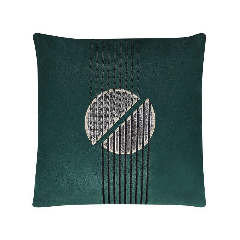 Zestaw 2 poduszek dekoracyjnych CEROPEGIA Welur 45 x 45 cm Szmaragdowy Wzór geometryczny Zestaw 2 poduszek dekoracyjnych CEROPEGIA Welur 45 x 45 cm Szmaragdowy Wzór geometryczny