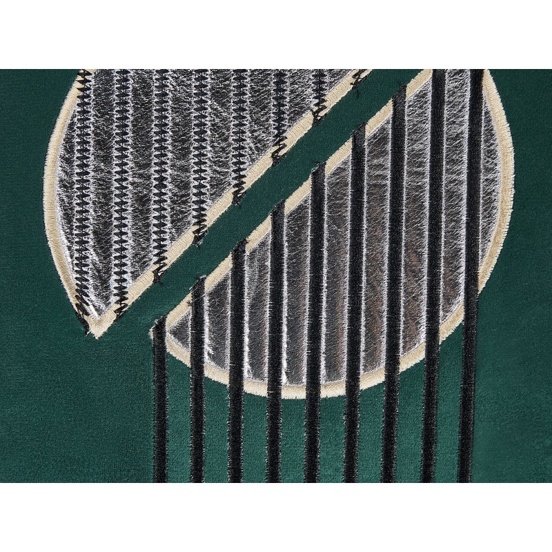 Zestaw 2 poduszek dekoracyjnych CEROPEGIA Welur 45 x 45 cm Szmaragdowy Wzór geometryczny Zestaw 2 poduszek dekoracyjnych CEROPEGIA Welur 45 x 45 cm Szmaragdowy Wzór geometryczny