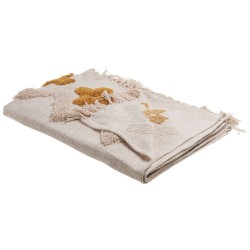 Koc ADONI Bawełna 130 x 180 cm Beżowy