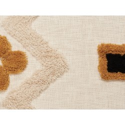 Koc ADONI Bawełna 130 x 180 cm Beżowy Koc ADONI Bawełna 130 x 180 cm Beżowy