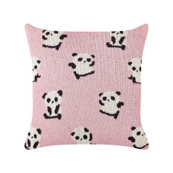 2 poduszki dla dzieci bawełniane w pandy 45 x 45 cm różowe TALOKAN 2 poduszki dla dzieci bawełniane w pandy 45 x 45 cm różowe TALOKAN