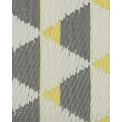 Dywan zewnętrzny 60 x 105 cm szaro-żółty HISAR Dywan zewnętrzny 60 x 105 cm szaro-żółty HISAR