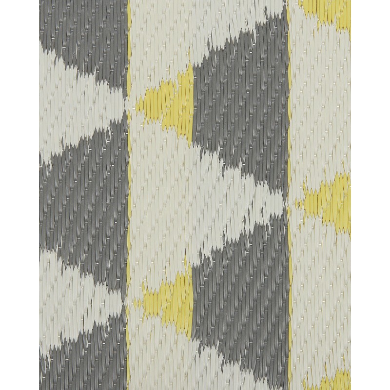 Dywan zewnętrzny 60 x 105 cm szaro-żółty HISAR Dywan zewnętrzny 60 x 105 cm szaro-żółty HISAR