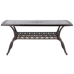 Stół ogrodowy LIZZANO 165 cm 102 cm Metal Ciemnobrązowy Stół ogrodowy LIZZANO 165 cm 102 cm Metal Ciemnobrązowy