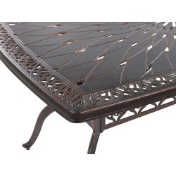 Stół ogrodowy LIZZANO 165 cm 102 cm Metal Ciemnobrązowy Stół ogrodowy LIZZANO 165 cm 102 cm Metal Ciemnobrązowy
