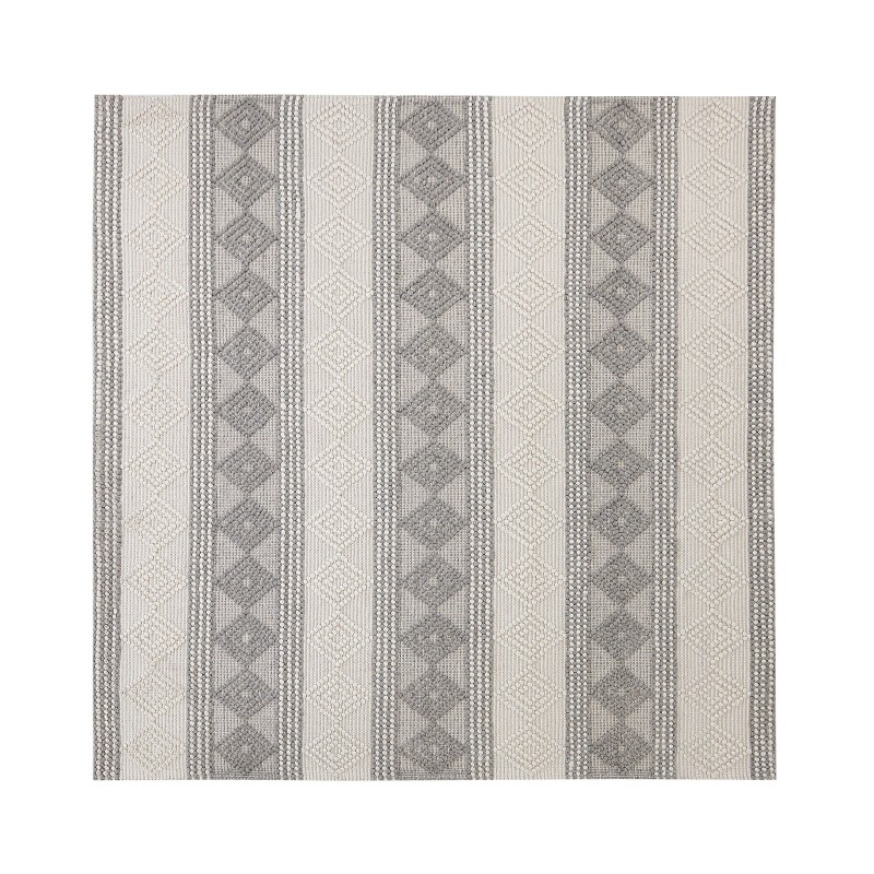 Dywan wełniany 200 x 200 cm beżowo-szary BOZOVA Dywan wełniany 200 x 200 cm beżowo-szary BOZOVA