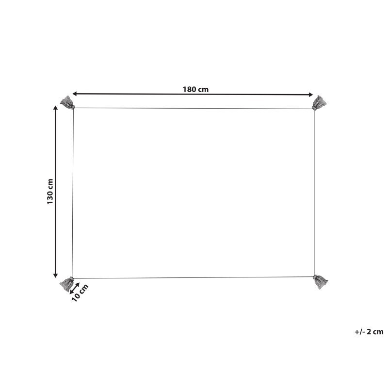 Koc DIBRUGARH Bawełna 130 x 180 cm Kolorowy Koc DIBRUGARH Bawełna 130 x 180 cm Kolorowy