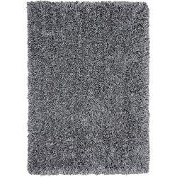 Dywan shaggy 160 x 230 cm czarno-biały CIDE