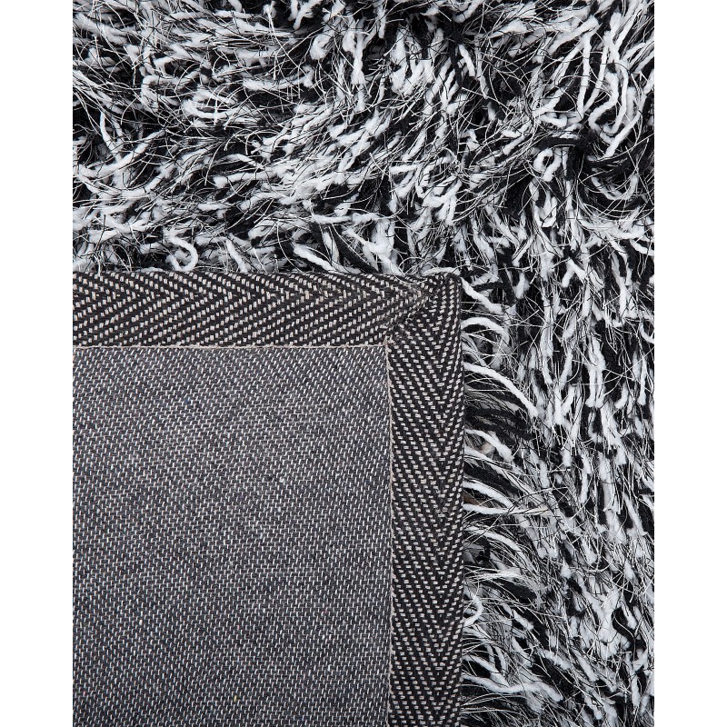 Dywan shaggy 160 x 230 cm czarno-biały CIDE Dywan shaggy 160 x 230 cm czarno-biały CIDE