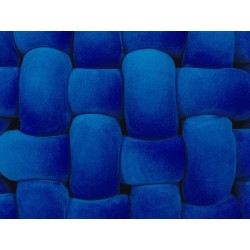Welurowa poduszka dekoracyjna supeł 30 x 30 cm niebieska SIRALI Welurowa poduszka dekoracyjna supeł 30 x 30 cm niebieska SIRALI