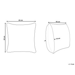 Poduszka dekoracyjna MAYS Bawełna 45 x 45 cm Biały Wzór geometryczny Poduszka dekoracyjna MAYS Bawełna 45 x 45 cm Biały Wzór geometryczny