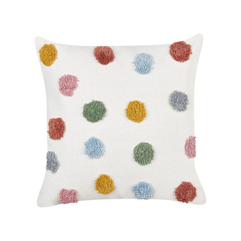 2 bawełniane poduszki dla dzieci w kropki 45 x 45 cm wielokolorowe WALLFLOWER 2 bawełniane poduszki dla dzieci w kropki 45 x 45 cm wielokolorowe WALLFLOWER