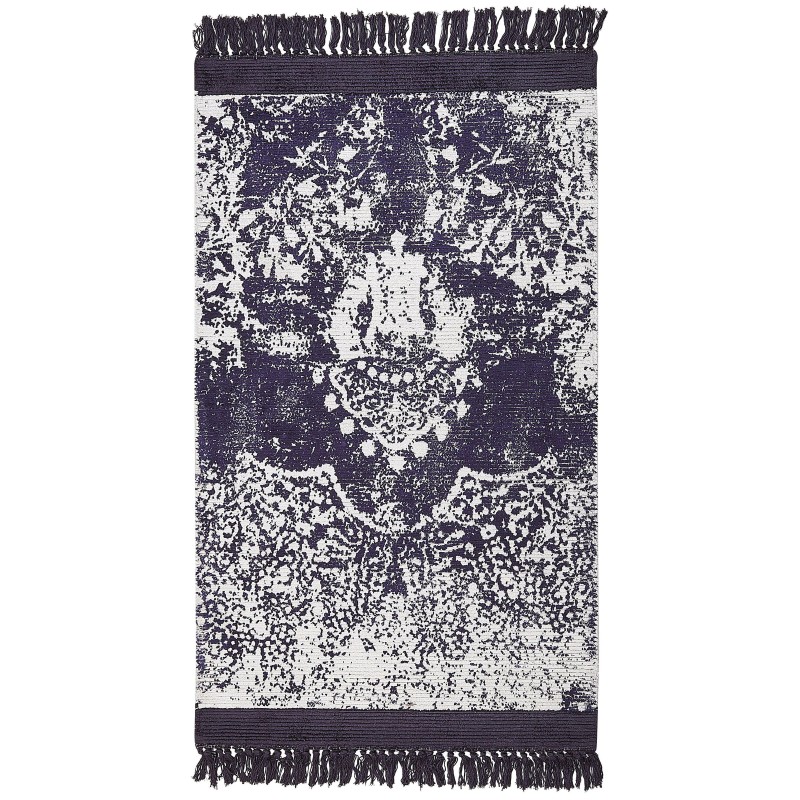 Dywan z wiskozy 80 x 150 cm fioletowy z białym AKARSU Dywan z wiskozy 80 x 150 cm fioletowy z białym AKARSU