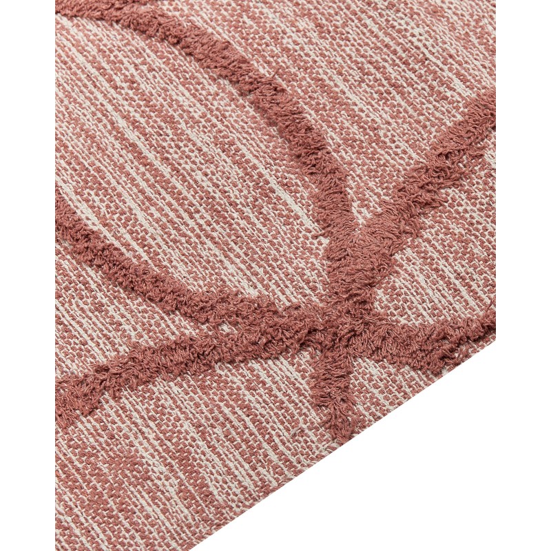 Dywan bawełniany 80 x 150 cm czerwony KIRSEHIR Dywan bawełniany 80 x 150 cm czerwony KIRSEHIR