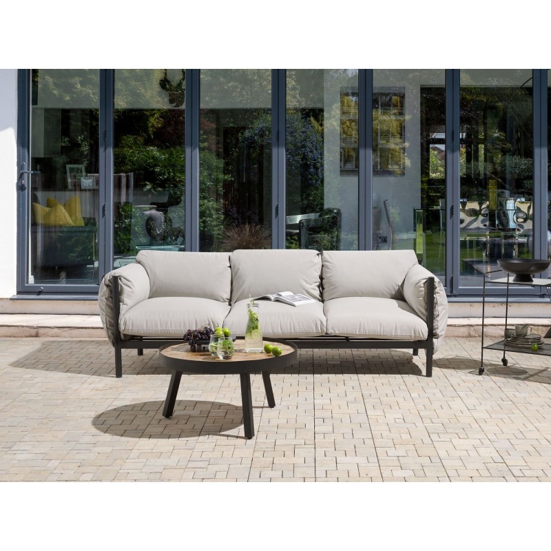 Sofa ogrodowa 3-osobowa jasnoszara ESPERIA Sofa ogrodowa 3-osobowa jasnoszara ESPERIA