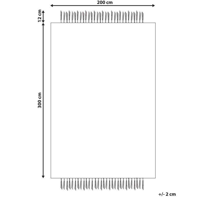 Dywan z juty 200 x 300 cm beżowy DEDEMLI Dywan z juty 200 x 300 cm beżowy DEDEMLI