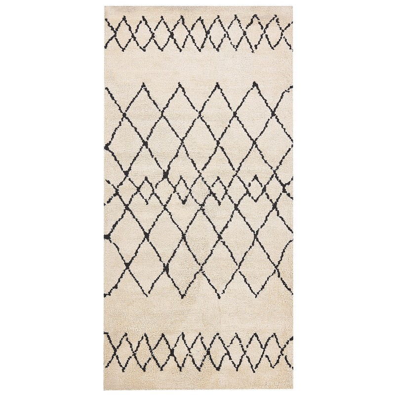 Dywan 80 x 150 cm beżowo-czarny HAVSA Dywan 80 x 150 cm beżowo-czarny HAVSA