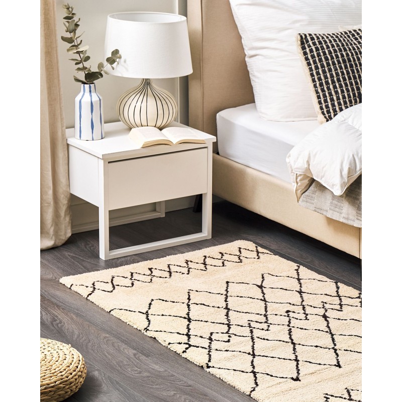 Dywan 80 x 150 cm beżowo-czarny HAVSA Dywan 80 x 150 cm beżowo-czarny HAVSA