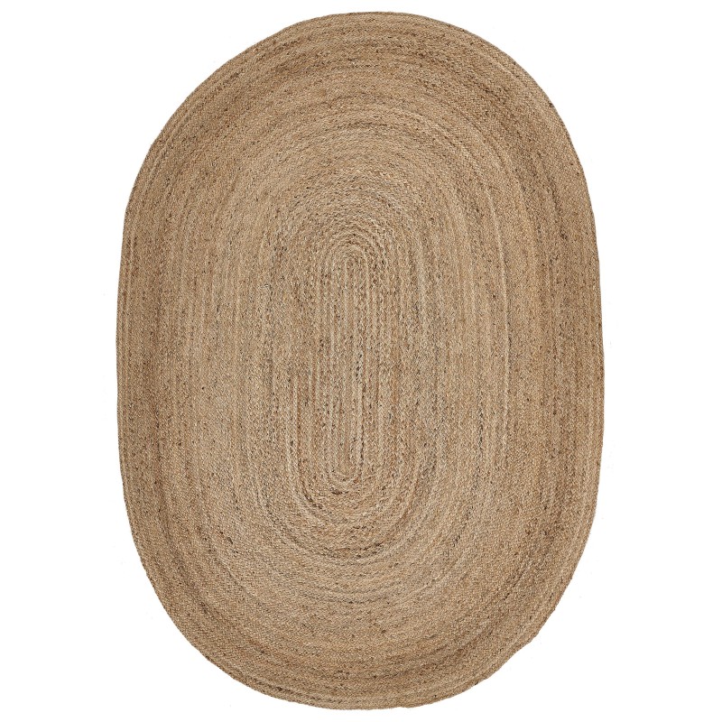 Dywan owalny jutowy 160 x 230 cm beżowy DEMIRCI Dywan owalny jutowy 160 x 230 cm beżowy DEMIRCI