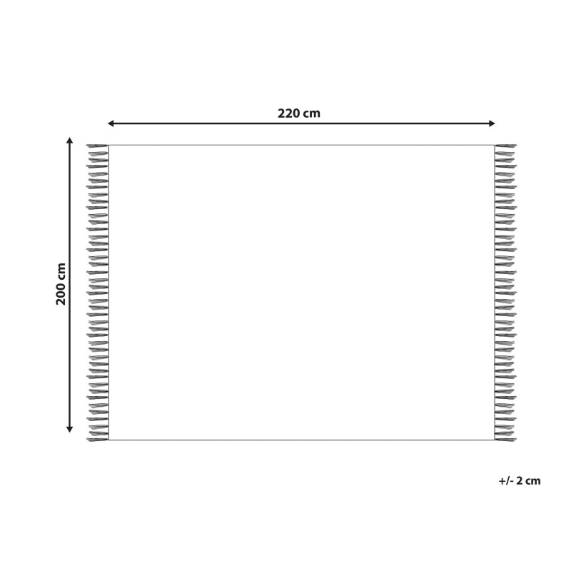 Koc CHACK Bawełna 200 x 220 cm Beżowy Koc CHACK Bawełna 200 x 220 cm Beżowy