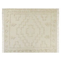 Koc CHACK Bawełna 200 x 220 cm Beżowy Koc CHACK Bawełna 200 x 220 cm Beżowy