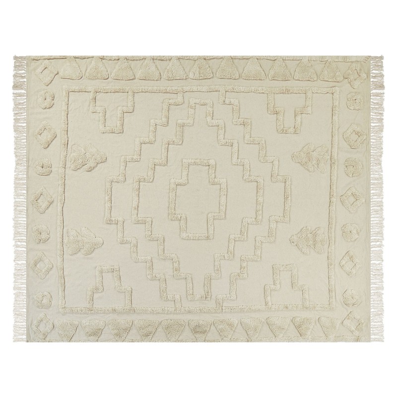Koc CHACK Bawełna 200 x 220 cm Beżowy Koc CHACK Bawełna 200 x 220 cm Beżowy