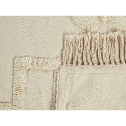 Koc CHACK Bawełna 200 x 220 cm Beżowy Koc CHACK Bawełna 200 x 220 cm Beżowy