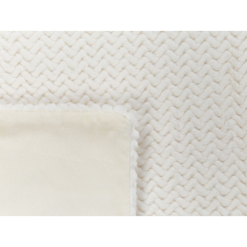 Narzuta na łóżko SURMI Sztuczne futro 200 x 220 cm Złamana biel Narzuta na łóżko SURMI Sztuczne futro 200 x 220 cm Złamana biel