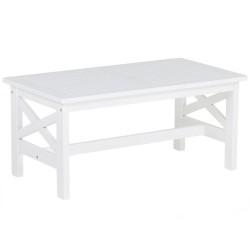 Stół ogrodowy BALTIC 55 cm 100 cm Drewno akacjowe Biały