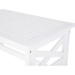 Stół ogrodowy BALTIC 55 cm 100 cm Drewno akacjowe Biały Stół ogrodowy BALTIC 55 cm 100 cm Drewno akacjowe Biały