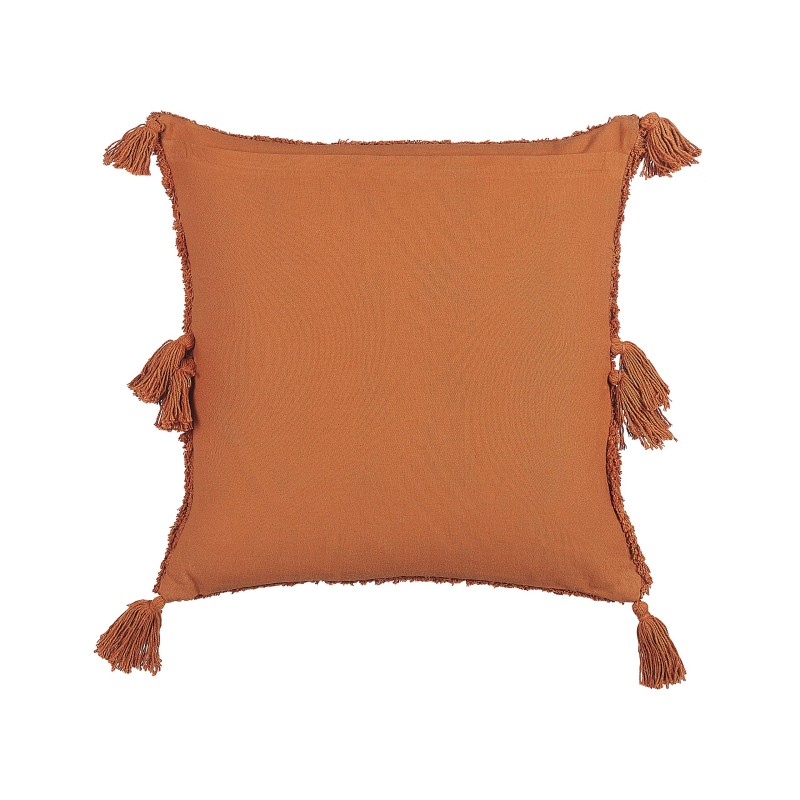 Zestaw 2 poduszek dekoracyjnych AVIUM Bawełna 45 x 45 cm Pomarańczowy Wzór geometryczny Zestaw 2 poduszek dekoracyjnych AVIUM Bawełna 45 x 45 cm Pomarańczowy Wzór geometryczny