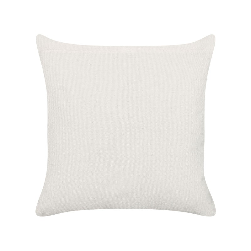 Zestaw 2 poduszek dekoracyjnych WOODI Bawełna 45 x 45 cm Żółty Biały Wzór geometryczny Zestaw 2 poduszek dekoracyjnych WOODI Bawełna 45 x 45 cm Żółty Biały Wzór geometryczny