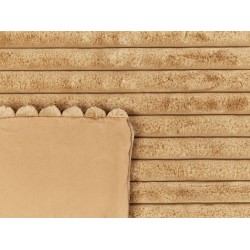 Narzuta na łóżko RAKYA Sztuczne futro 150 x 200 cm Jasnobrązowy Narzuta na łóżko RAKYA Sztuczne futro 150 x 200 cm Jasnobrązowy