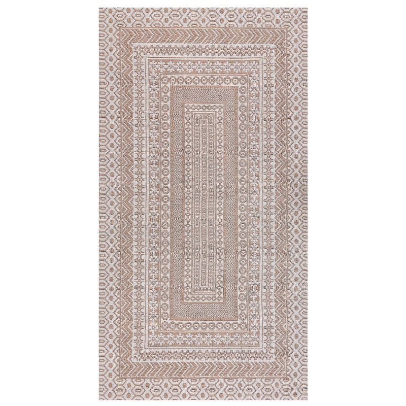Dywan 80 x 150 cm beżowo-biały BAGLAR Dywan 80 x 150 cm beżowo-biały BAGLAR