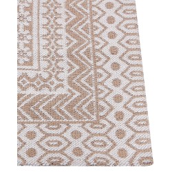 Dywan 80 x 150 cm beżowo-biały BAGLAR Dywan 80 x 150 cm beżowo-biały BAGLAR
