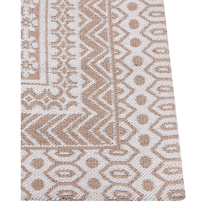 Dywan 80 x 150 cm beżowo-biały BAGLAR Dywan 80 x 150 cm beżowo-biały BAGLAR
